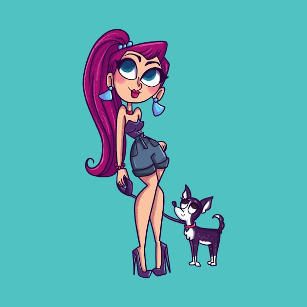 Fashion dog girl by katidoodlesmuch