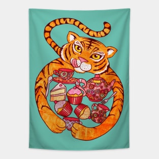 The Tiger Who Came To Tee Tapestry