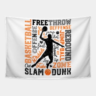 Basketball For Boys Men Player Dunk Tapestry