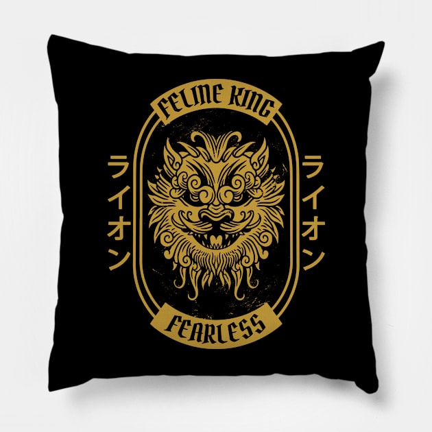 Chinese Style Lion Pillow by LAPublicTees