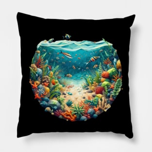 Underwater Ocean Low Poly Pillow