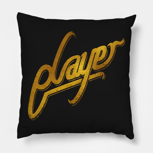 Solid Gold Player Pillow by WornToDeath