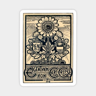 Nouveau Style bookplate Magnet