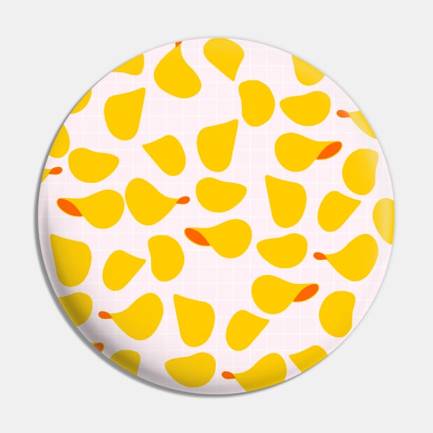 Potato Chips Pattern on Pink Background Pin by kapotka