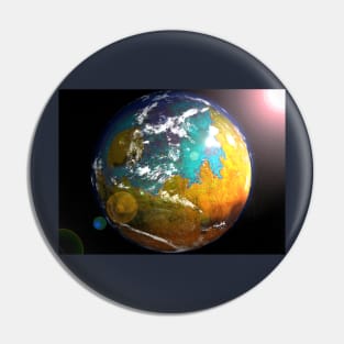 Terraformed Mars with Ocean Rendering Pin