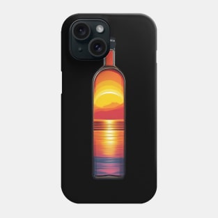 "Dusk Mirage: Glass Bottles Reflecting the Evening Glow" Phone Case