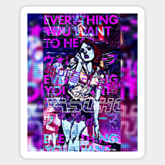Yasuho Hirose Blade Runner 2049 Joi Synthwave Aesthetic Design Purple Variant Jojo S Bizarre Adventure Jojolion Jojolion Sticker Teepublic Yasuho hirose | using my gps stand, paisley park, stalking the internet for hq informations. teepublic