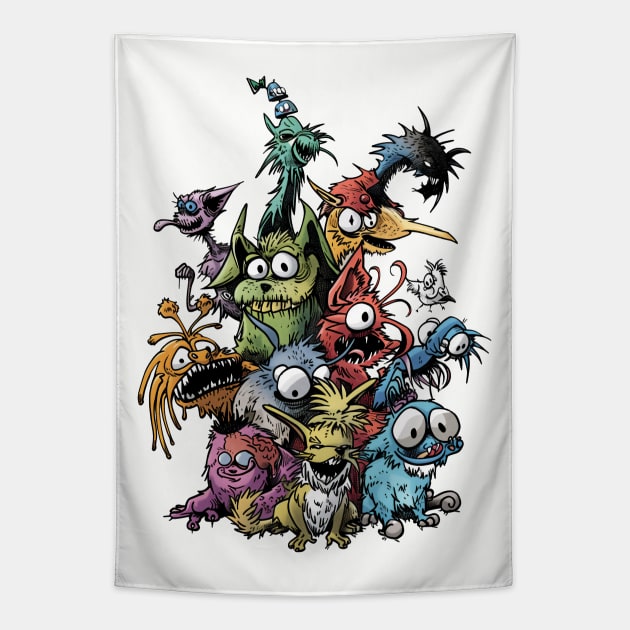 Wacky Weird Pets Tapestry by JunkyDotCom