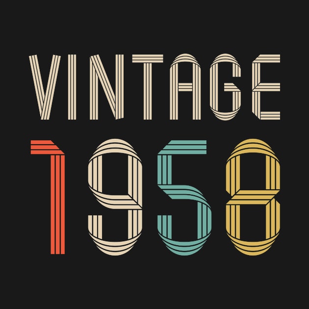 Vintage 1958 63 years old birthday by hoopoe