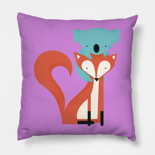 Fox and Koala Pillow by jayf23