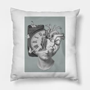 Collage of Ancient Greek Sculpture Pillow