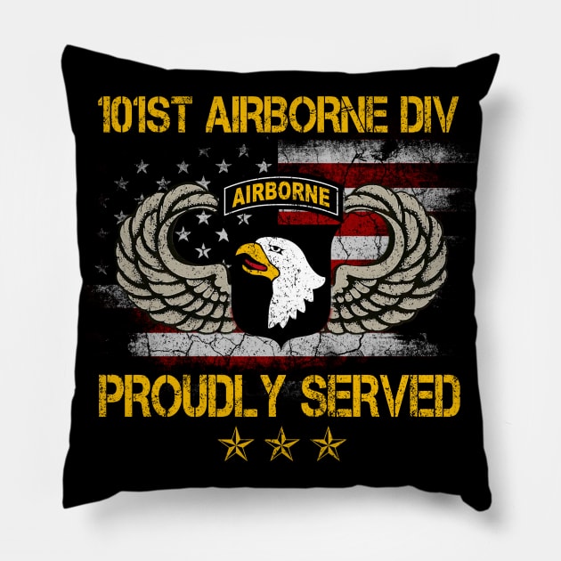 Paratrooper 101st Airborne Division Proudly Served Pillow by floridadori