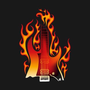 Burning Electric Guitar T-Shirt