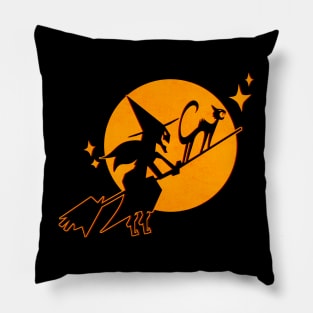 Vintage Witch Pillow