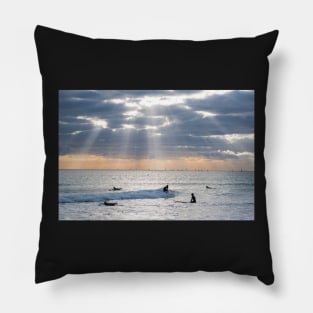 Going Surfing on Miami Beach Florida Sunrays Pillow