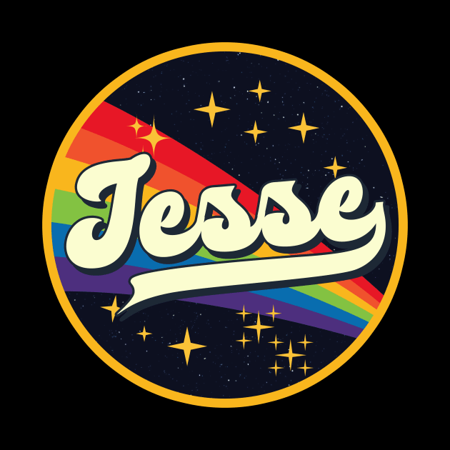 Jesse // Rainbow In Space Vintage Style by LMW Art