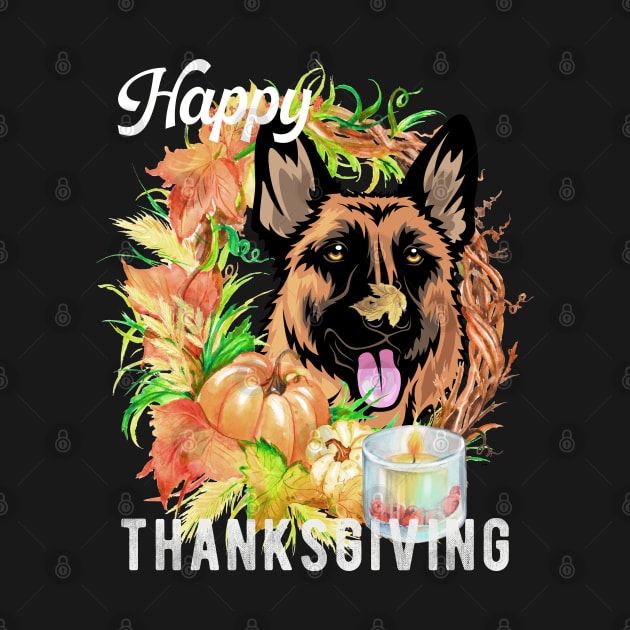 German shepherd Dog Owner Thanksgiving Celebration Harvest by Sniffist Gang