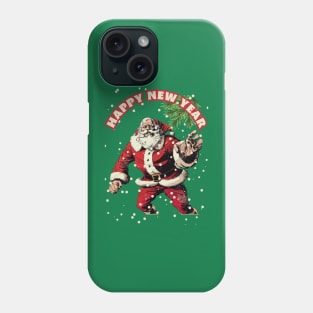 Happy New Year  Mad Santa Phone Case