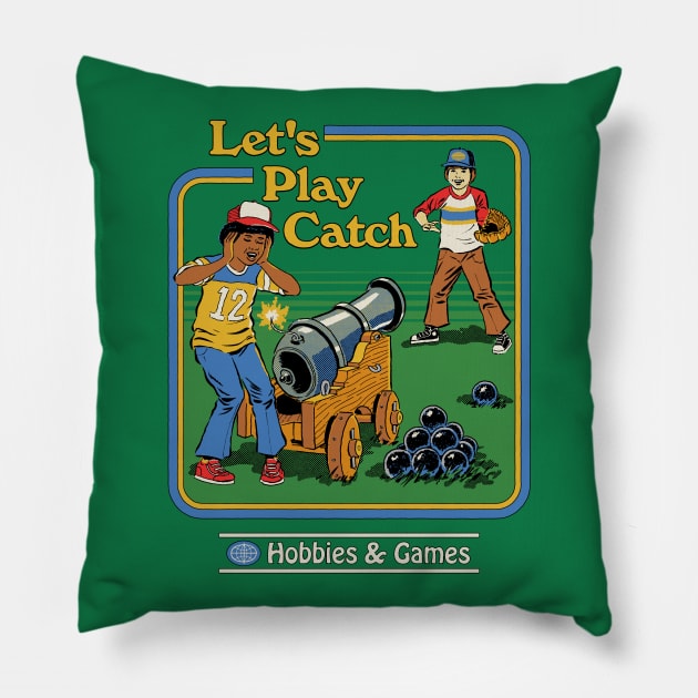 Let's Play Catch Pillow by Steven Rhodes