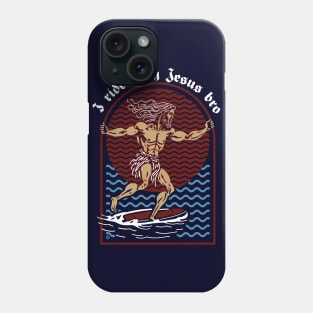 I ride with Jesus bro Phone Case