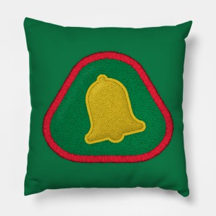 Ding Dong ! - Give yourself a bell badge - retro iron on patch style Pillow