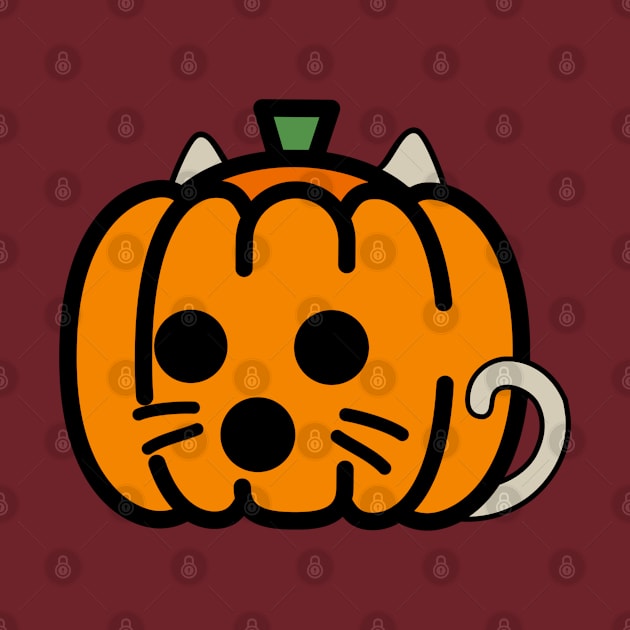 Surprised Pumpkin Cat by GlanceCat