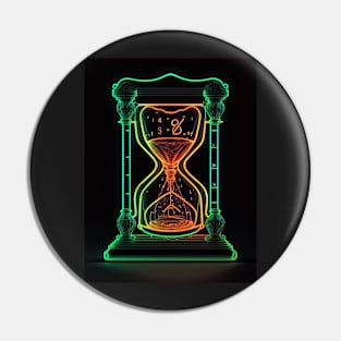 Hourglass in Neon Pin