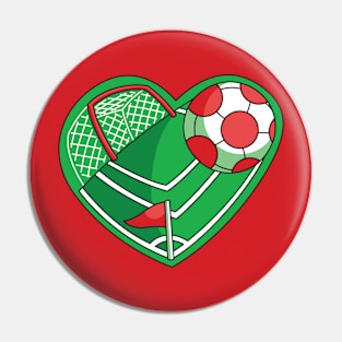 I love soccer Pin