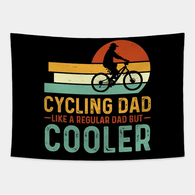 Cycling Dad Like A Regular Dad But Cooler Tapestry by busines_night