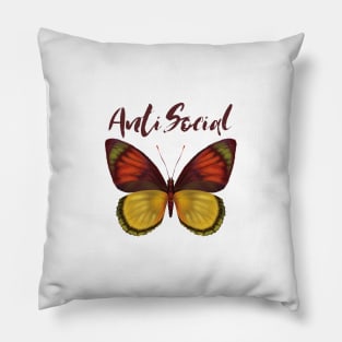 Antisocial Butterfly Pillow