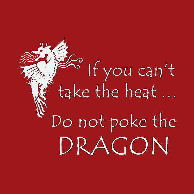 Funny Don't Poke the Dragon Dark Tee by DISmithArt