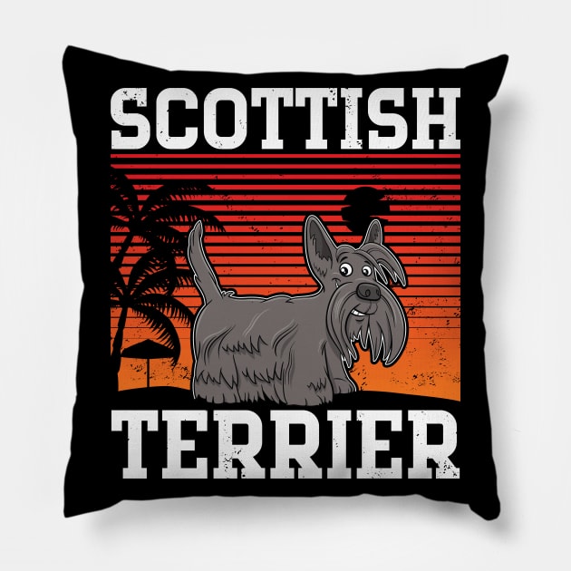 Scottish Terrier | Dog Owner Scottish Terriers Pillow by Streetwear KKS