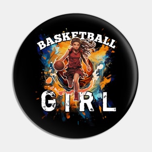Basketball Girl Pin
