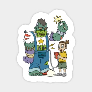 Modern Frankenstein Halloween Gift Magnet