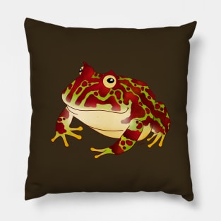 Red Ornate Pacman Frog Pillow