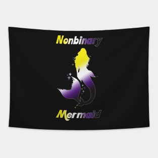 Nonbinary Mermaid Gay Pride Parade Non-Binary Mermaid Tapestry