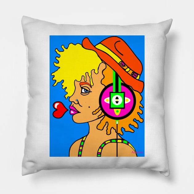 Urban street girl 21 Pillow by amoxes