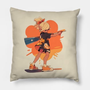 Cute Paddler Girl - Canoeing Pillow