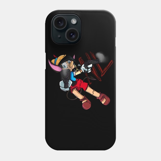 Puppet with Guns Phone Case by Spooky_Bear15