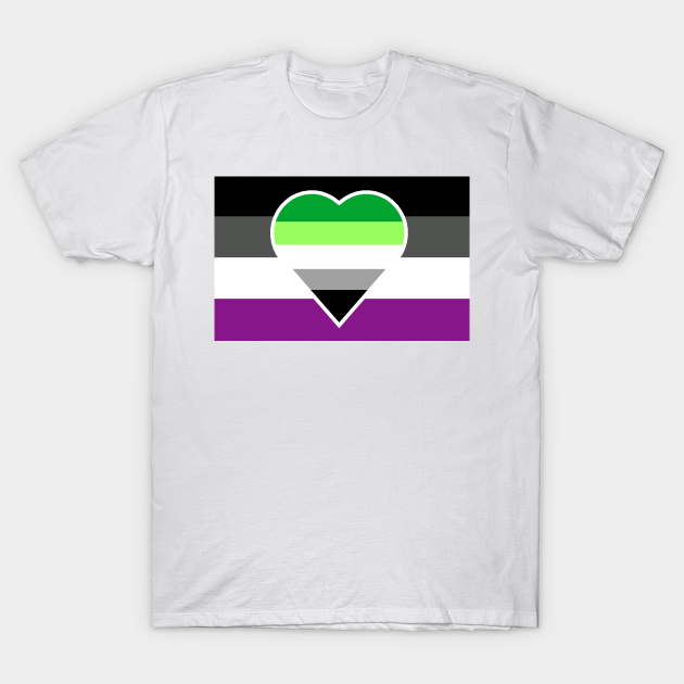 Aromantic Asexual Flag (White-Stripe Variant) - Aromantic - T-Shirt ...