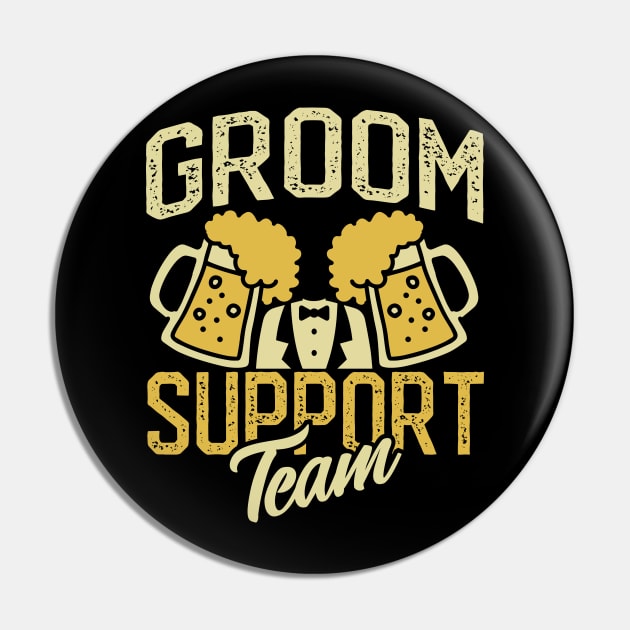 Groom SupportTeam - Bachelor Party Gift Pin by biNutz