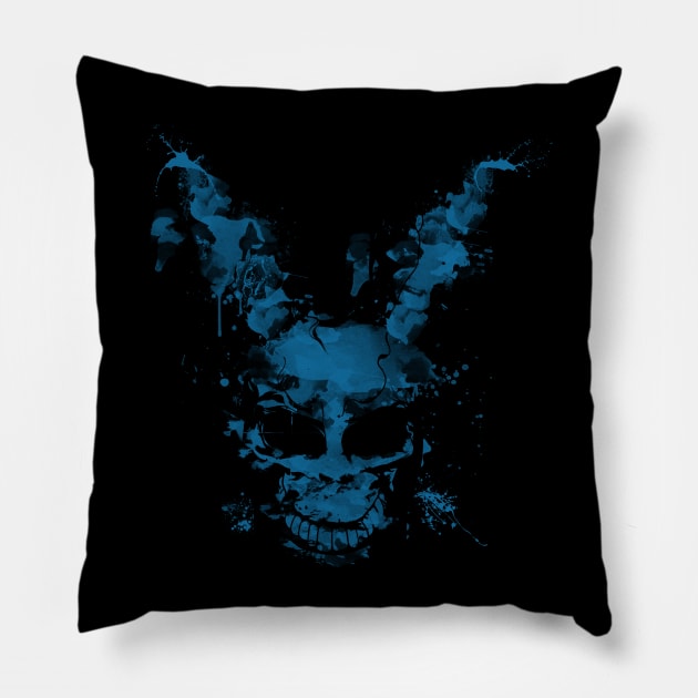 Darko bunny splash Pillow by Wimido