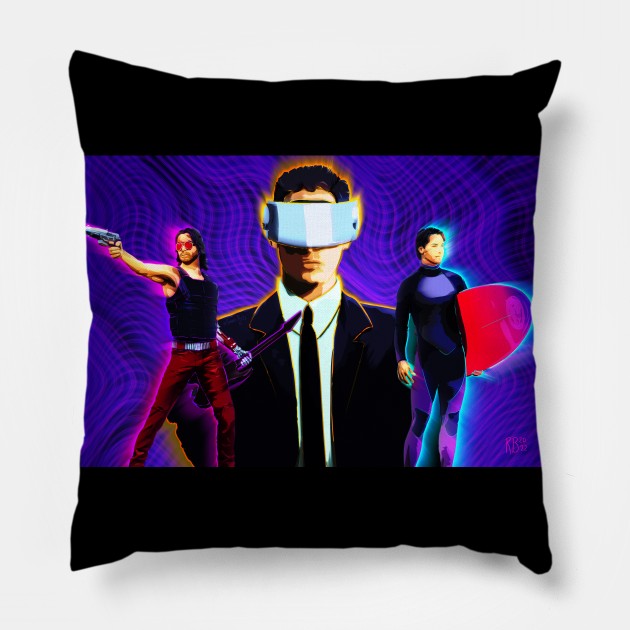 The Holy Trinity of Johnny Keanu Pillow by BeSmartFightDirty