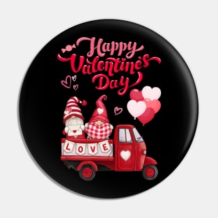 Red Truck Happy Valentine's Day Pin