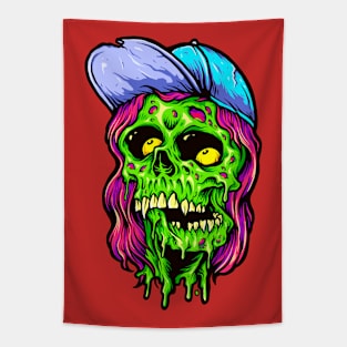 pink hair zombie Tapestry