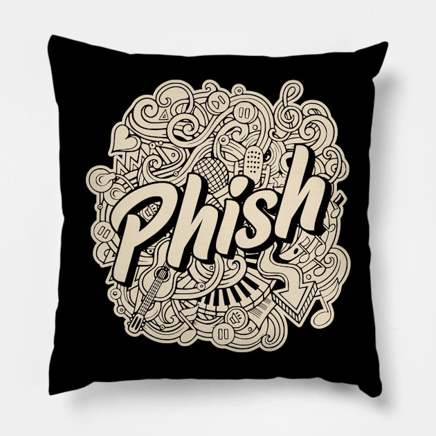 Phish - Vintage Pillow by graptail