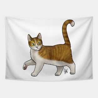 Cat - Cyprus Cat - White and Tabby Tapestry