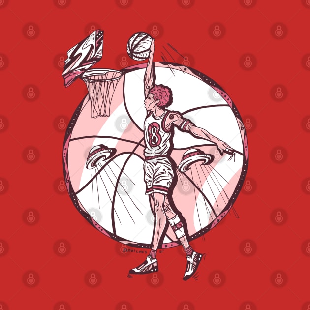 Pink and White Legendary Baller Number 8 by kenallouis