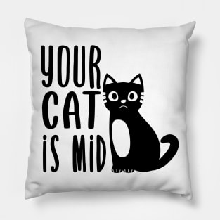 Your Cat is Mid. Pillow