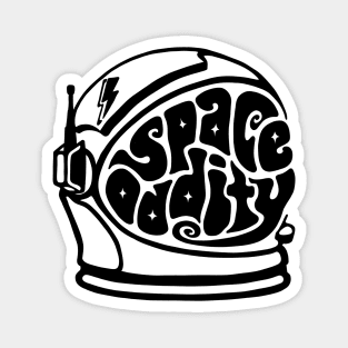 Space Oddity Astronaut Helmet Word Art Magnet